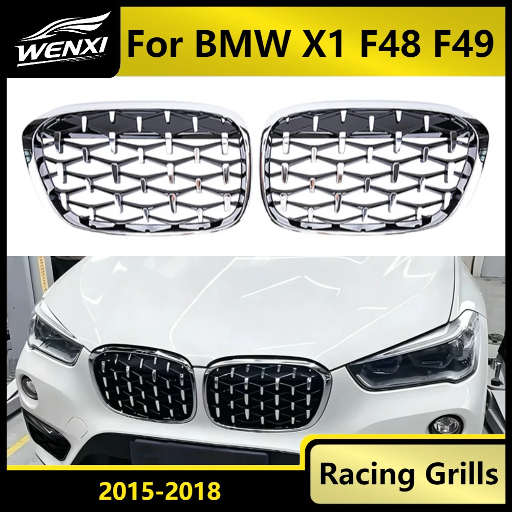 For BMW X1 F48 F49 2015-2018 Front Bumper Kidney Car Diamond Racing Grilles Meteor Style Parts AUTO Accessories Tuning
For BMW X1 F48 F49 2015-2018 Front Bumper Kidney Car Diamond Racing Grilles Meteor Style Parts AUTO Accessories Tuning