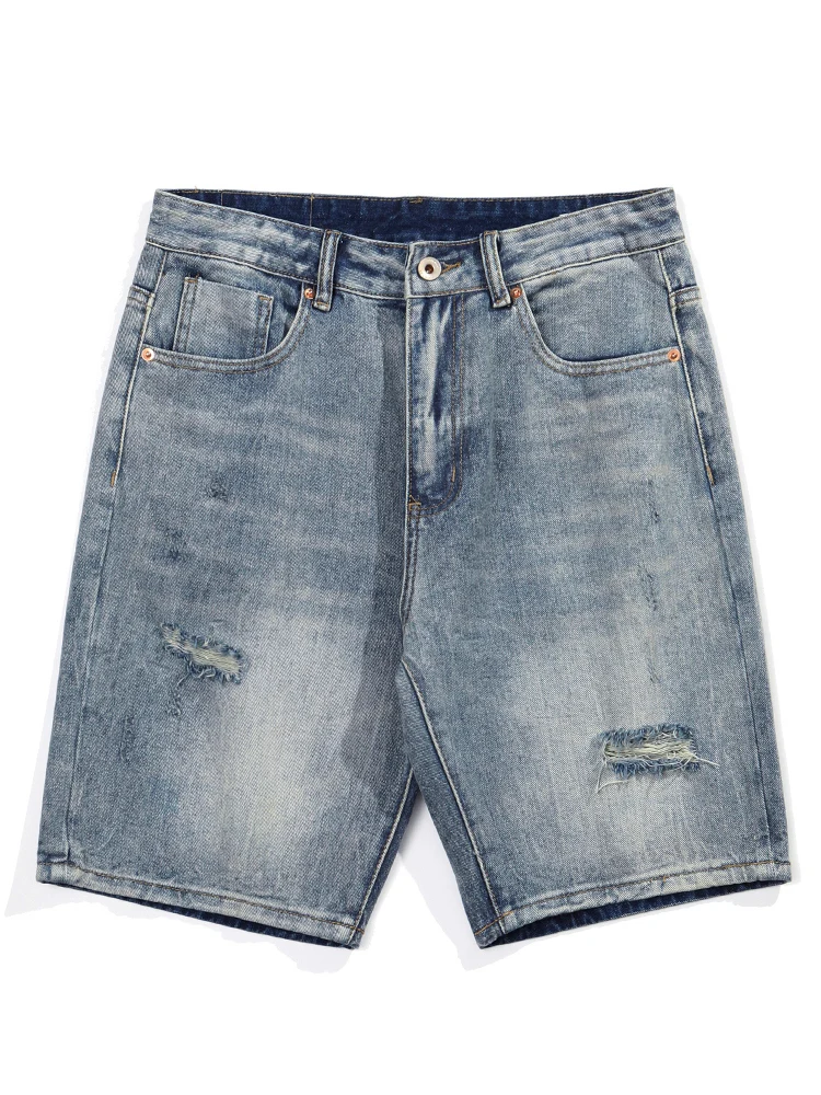 Summer Thin Blue Men's Denim orts Waed Loose American Sle Youthful Straight Leg Five-Quarter Length Torn Casual orts
Summer Thin Blue Men's Denim orts Waed Loose American Sle Youthful Straight Leg Five-Quarter Length Torn Casual orts