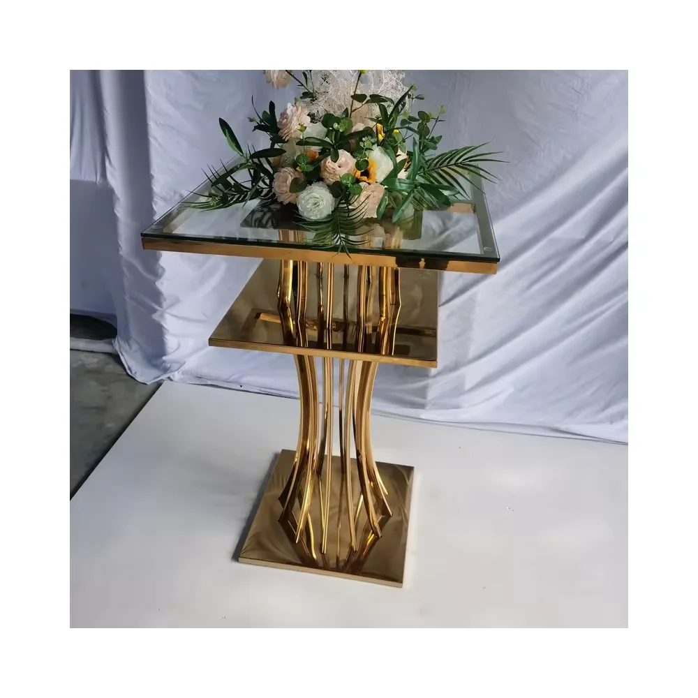 High Quality Wedding Party Bar Table Luxury Gold Stainless Steel Round Cocktail Table For Party Event Hotel
High Quality Wedding Party Bar Table Luxury Gold Stainless Steel Round Cocktail Table For Party Event Hotel