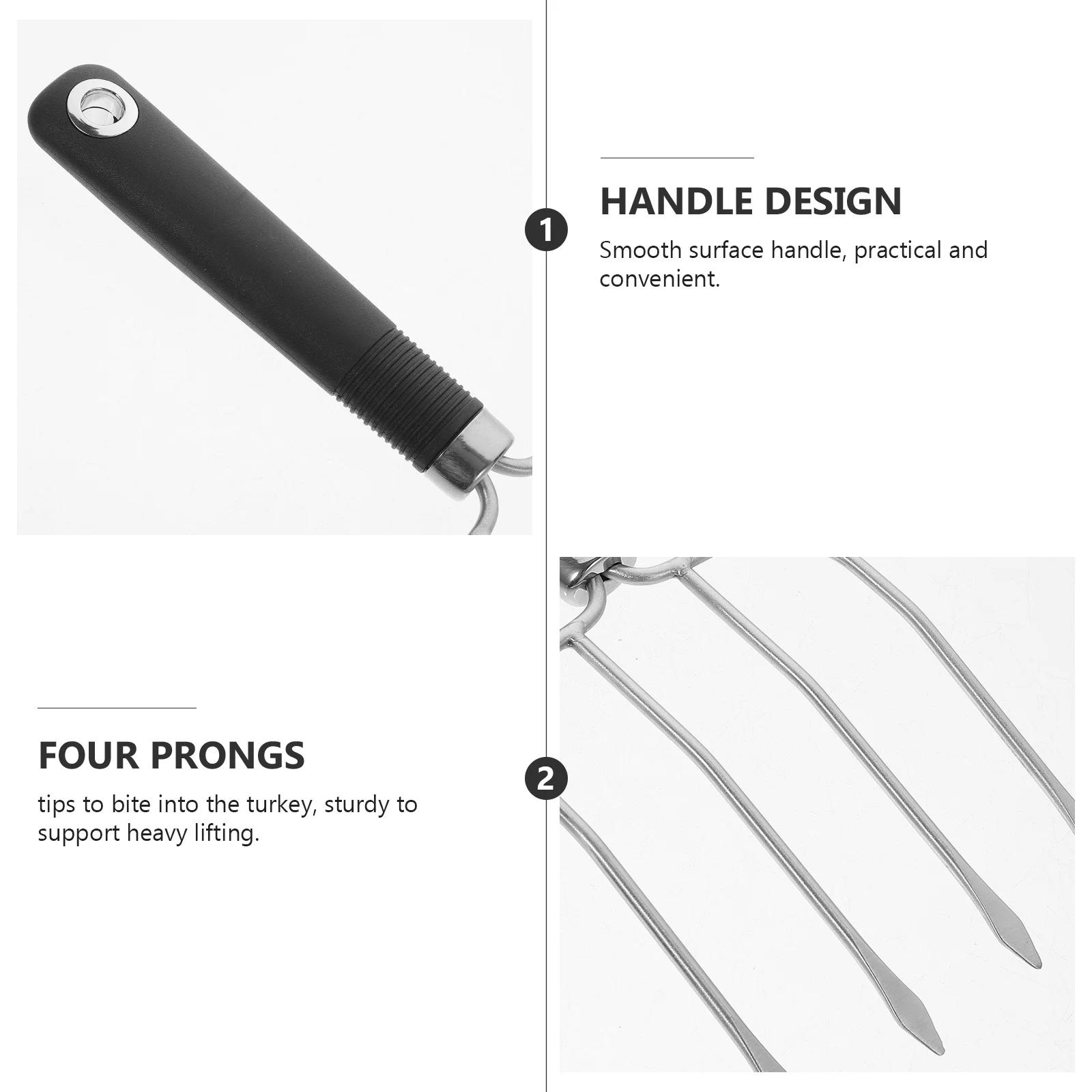 Stainless Steel Turkey Fork Four Prong Roast Lifter Heavy Duty Bbq Meat Tool for Grilling Cooking Barbeque Tools
Stainless Steel Turkey Fork Four Prong Roast Lifter Heavy Duty Bbq Meat Tool for Grilling Cooking Barbeque Tools