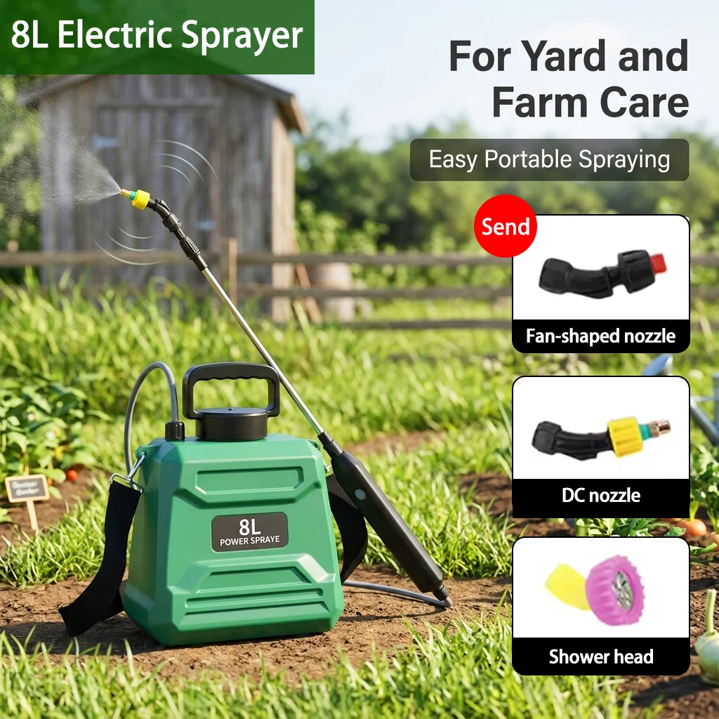 8L Shoulder Pesticide Electric Sprayer Plant Mister Automatic Garden Water Sprayer Bottle USB Rechargeable Agricultural Sprayer
8L Shoulder Pesticide Electric Sprayer Plant Mister Automatic Garden Water Sprayer Bottle USB Rechargeable Agricultural Sprayer
