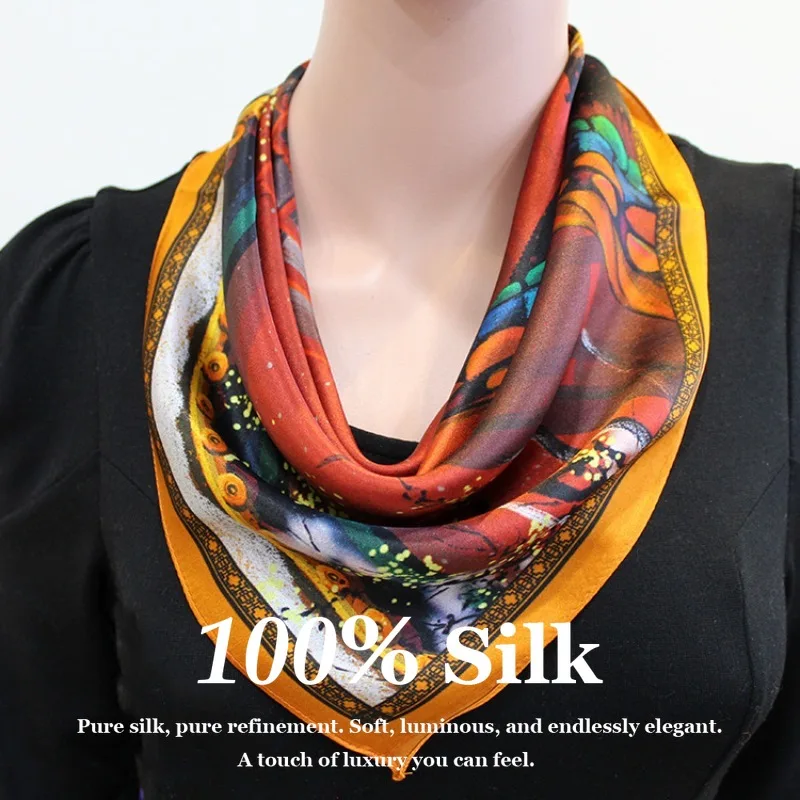New Design Brand Square Scarf Women 100% Real Silk Scarf Fashion Shawl Bandana Neckerchief Scarves for Ladies Print Hijab Poncho
New Design Brand Square Scarf Women 100% Real Silk Scarf Fashion Shawl Bandana Neckerchief Scarves for Ladies Print Hijab Poncho