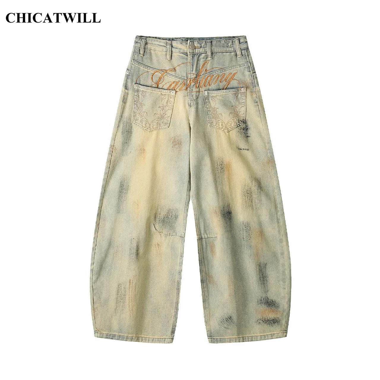 CHIC Backward Design Baggy Jeans for Men American Vintage Gradient Mud Retro Dirty Denim Pants Women Wide Leg Trousers Street
CHIC Backward Design Baggy Jeans for Men American Vintage Gradient Mud Retro Dirty Denim Pants Women Wide Leg Trousers Street