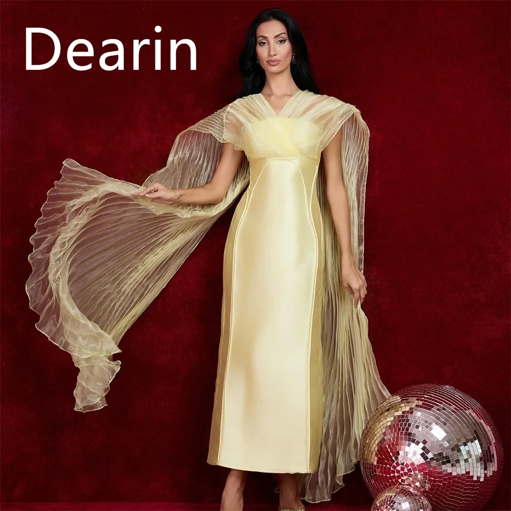 Customized Saudi Arabia Dearin V-neck Column Ankle Length Skirts Tulle Bespoke Occasion Dresses Evening Gown Formal Prom Dress
Customized Saudi Arabia Dearin V-neck Column Ankle Length Skirts Tulle Bespoke Occasion Dresses Evening Gown Formal Prom Dress
