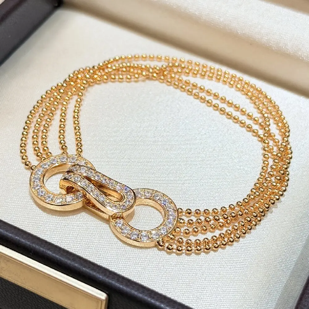 KQDANCE 16CM 925 Sterling Silver Gold Plated Full Diamonds Five Layer Tassel Beads Zircon Bracelet Women's Luxury Fine Jewelry
KQDANCE 16CM 925 Sterling Silver Gold Plated Full Diamonds Five Layer Tassel Beads Zircon Bracelet Women's Luxury Fine Jewelry