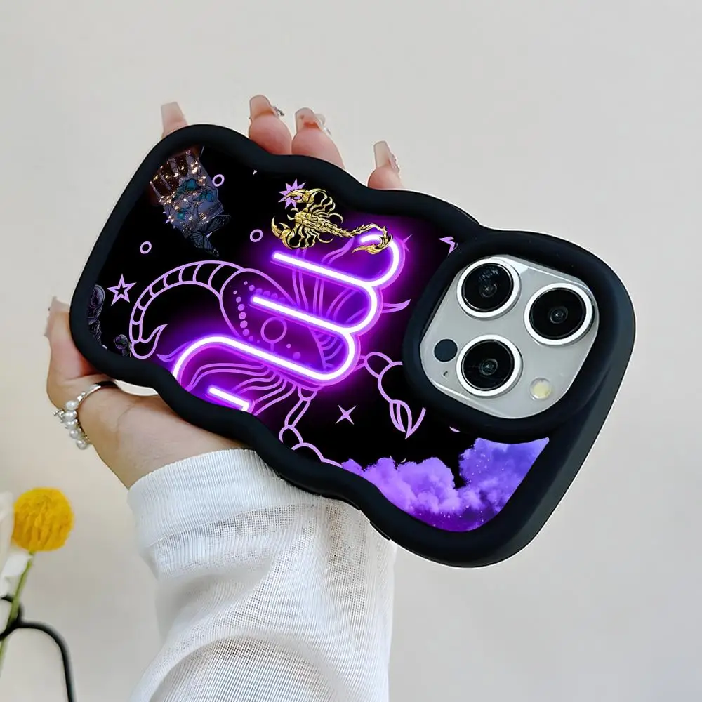 Zodiac Sign Scorpio Phone Case for iPhone 17 16 15 14 13 12 11 Air Pro Max Plus Black Soft TPU Wavy Edge Cover
Zodiac Sign Scorpio Phone Case for iPhone 17 16 15 14 13 12 11 Air Pro Max Plus Black Soft TPU Wavy Edge Cover