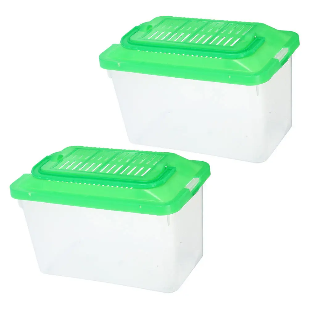 2Pcs Portable Reptile Feeding Terrarium Small Pet Cage Transparent Travel Fish Tank Handheld Breeding Case Reptile Habitat
2Pcs Portable Reptile Feeding Terrarium Small Pet Cage Transparent Travel Fish Tank Handheld Breeding Case Reptile Habitat