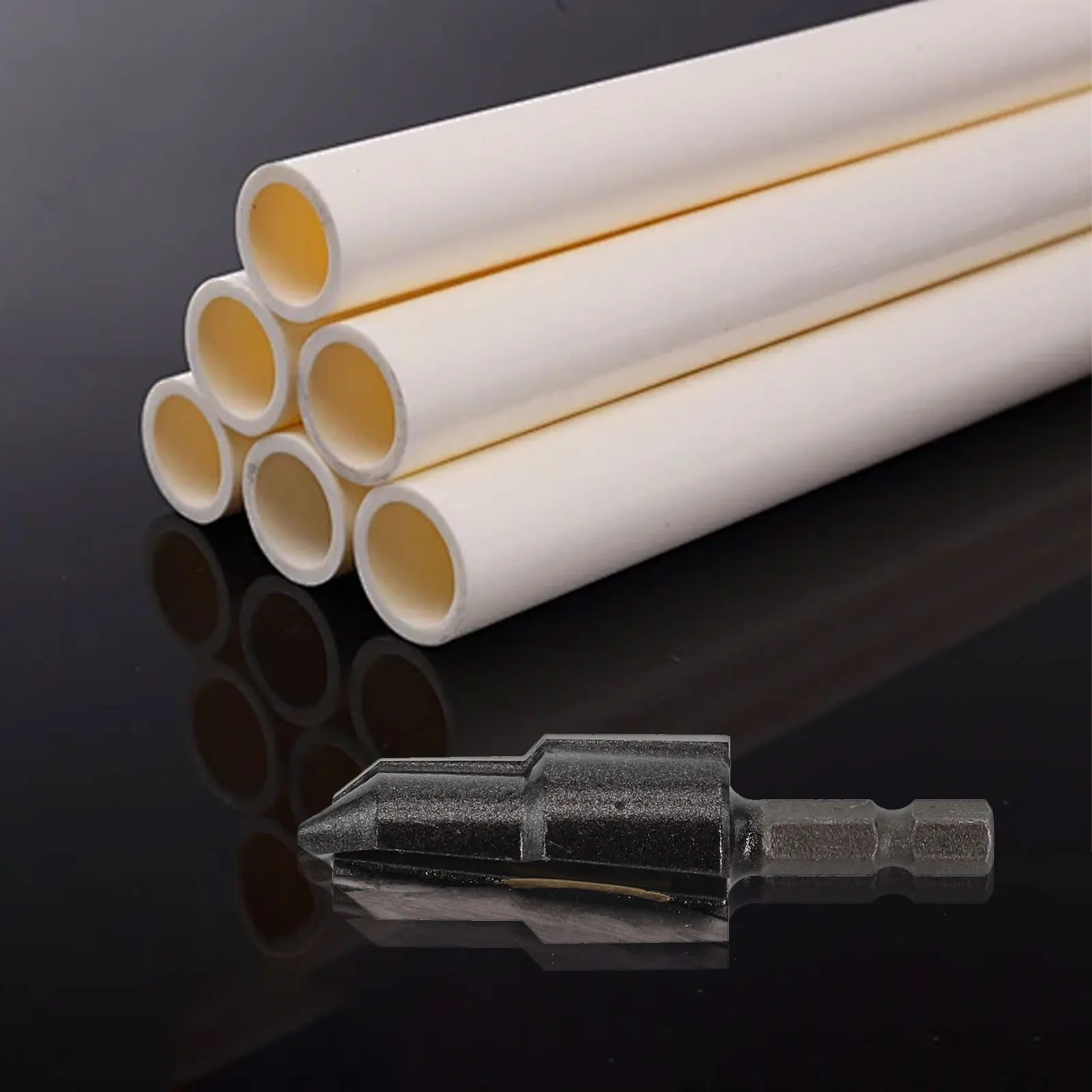 6.35mm PPR Lifting Stepped Drill Bit Hexagon Shank Water Pipe Connection Tool Full Open Process Expansion Repair Drill Bit
6.35mm PPR Lifting Stepped Drill Bit Hexagon Shank Water Pipe Connection Tool Full Open Process Expansion Repair Drill Bit