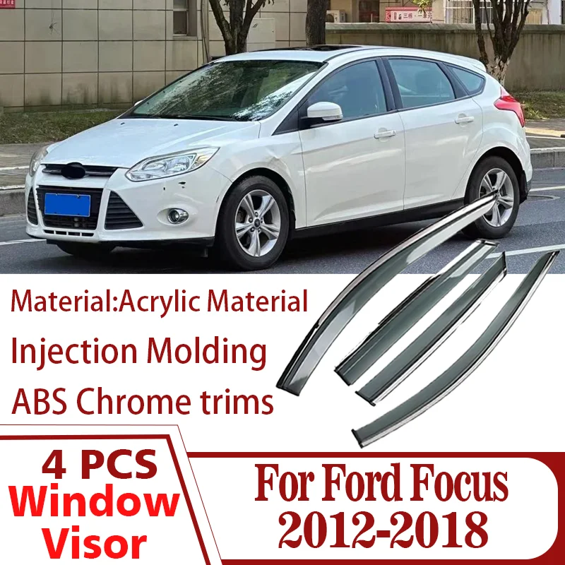 Для Ford Focus 3 MK3 седан хэтчбек 2012-2018 автомобильный дефлектор бокового окна защита от солнца и дождя ветровое стекло защита окна
Для Ford Focus 3 MK3 седан хэтчбек 2012-2018 автомобильный дефлектор бокового окна защита от солнца и дождя ветровое стекло защита окна