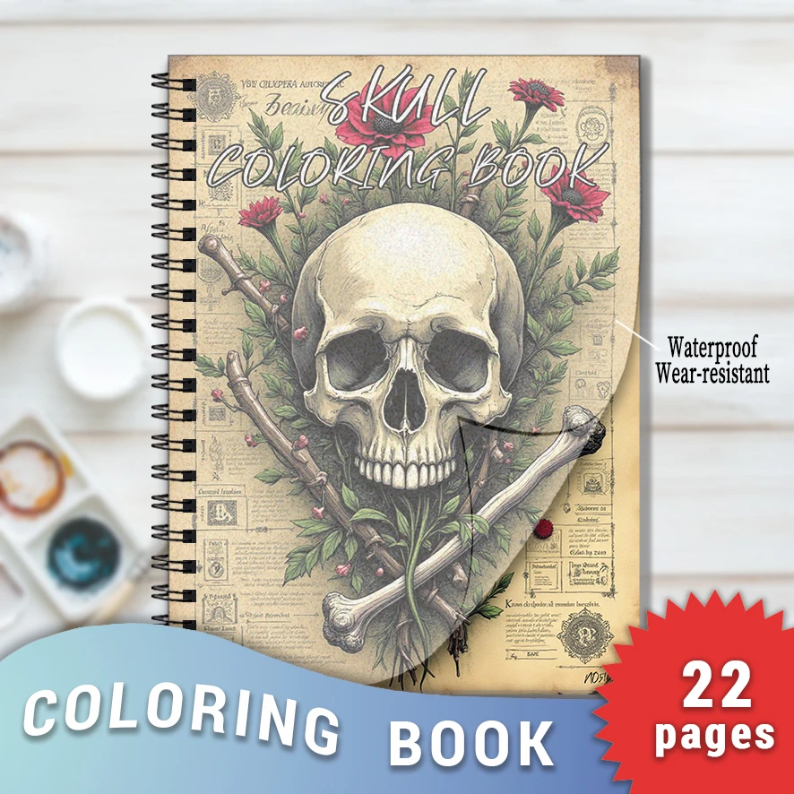 Skull Coloring Book for Adults 8.3x11.2 inches Stress Relieving Creative Art 22 Pages
Skull Coloring Book for Adults 8.3x11.2 inches Stress Relieving Creative Art 22 Pages
