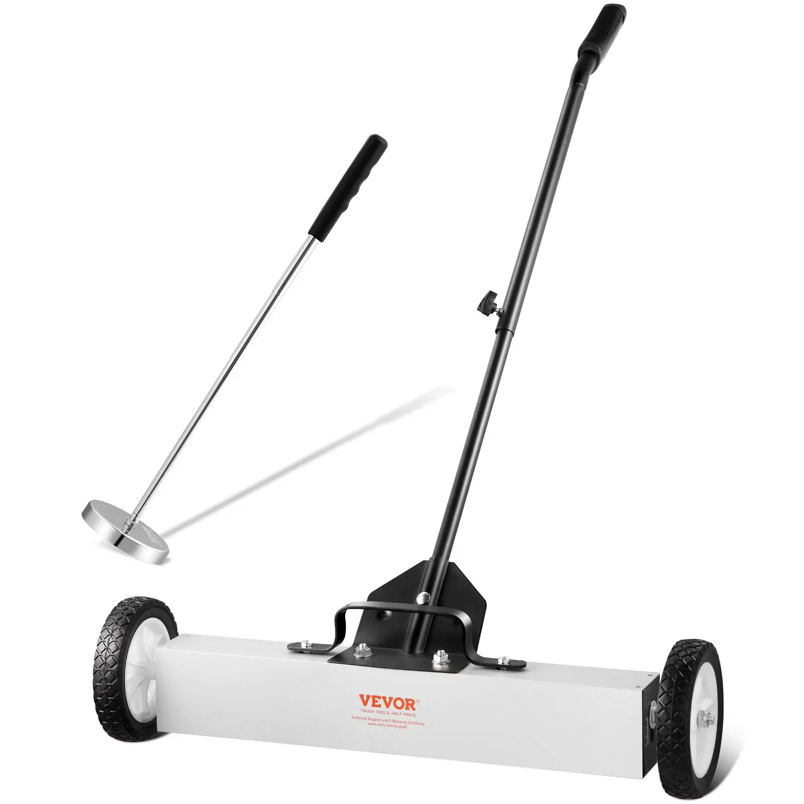 24-Inch Magnetic Sweeper With Wheels Telescoping Magnetic Pickup Tool