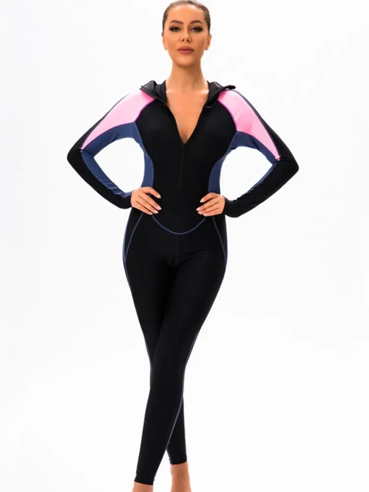 Long Sleeves Swimwear Women Surfing Swimsuit Striped Bathing Suits Zipper One-piece Swim Suits Pants Push Up Beach Wear
Long Sleeves Swimwear Women Surfing Swimsuit Striped Bathing Suits Zipper One-piece Swim Suits Pants Push Up Beach Wear