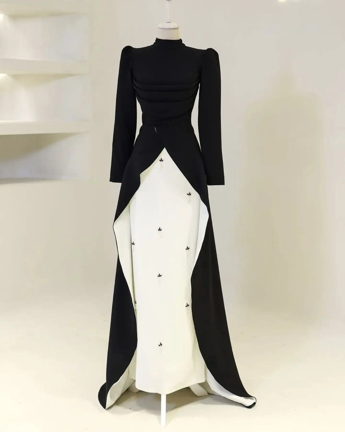 Customized Exquisite Jersey Crystal Evening Dresses Temperament Long Sleeves High Collar Prom Dress Custom Size Party
Customized Exquisite Jersey Crystal Evening Dresses Temperament Long Sleeves High Collar Prom Dress Custom Size Party