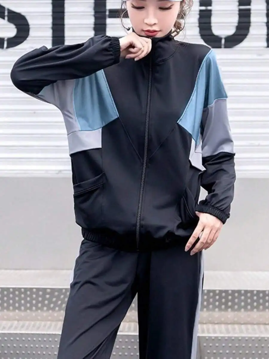 Women 3pcs Sports Set Zipper Spliced Hoodie Harem Pants Running Gym Workout Outfit Spring
Women 3pcs Sports Set Zipper Spliced Hoodie Harem Pants Running Gym Workout Outfit Spring