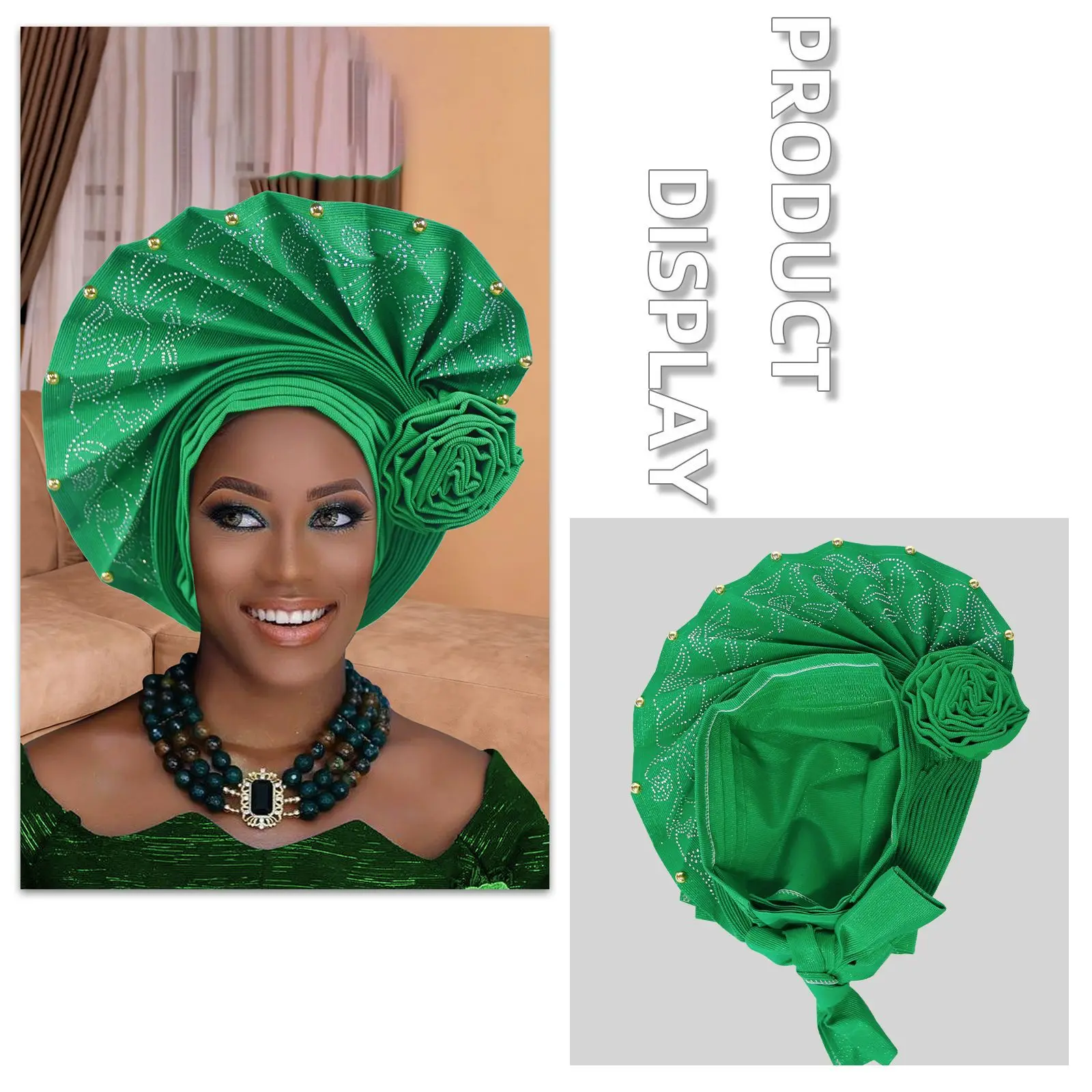 Luxury African Auto Gele Headtie Nigeria Wedding Headgear Muslim Turban Cap Bonnet Women Headscarf Already Made Hijab Flower Hat
Luxury African Auto Gele Headtie Nigeria Wedding Headgear Muslim Turban Cap Bonnet Women Headscarf Already Made Hijab Flower Hat