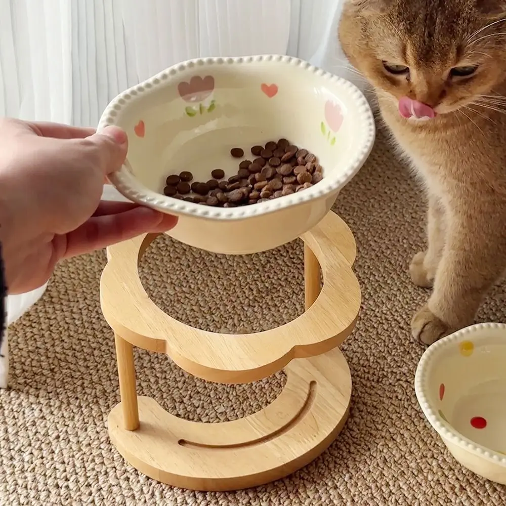 Anti Vomiting Ceramic Cat Bowl Anti Slip 15 Degree Inclined Elevated Cat Water Bowl Neck Protection Detachable
Anti Vomiting Ceramic Cat Bowl Anti Slip 15 Degree Inclined Elevated Cat Water Bowl Neck Protection Detachable