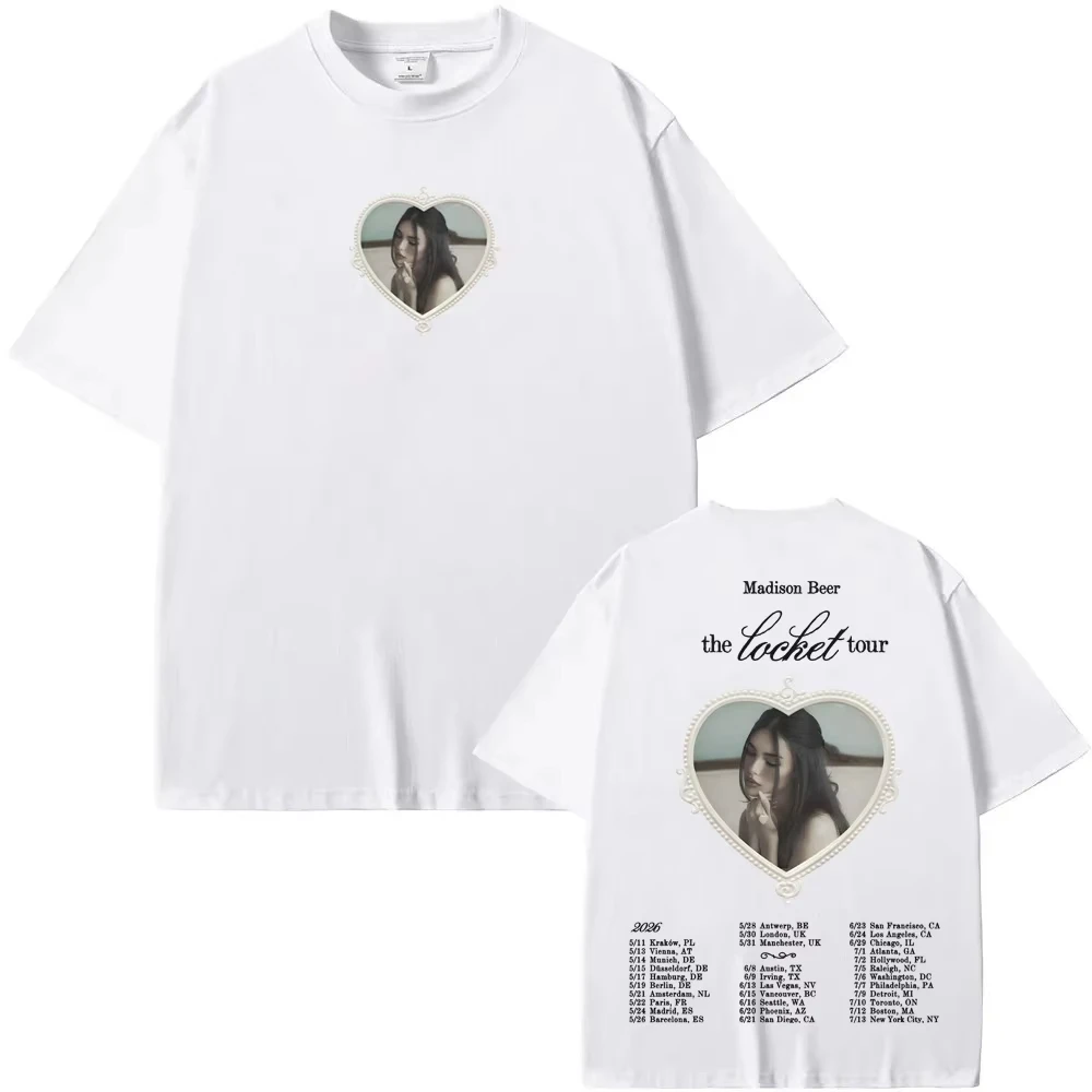 Футболка Madison Beer Tour The Locket Tour2026, одежда для тура, оригинальный дизайн, 100% хлопок, графическая печать, высококачественная футболка
Футболка Madison Beer Tour The Locket Tour2026, одежда для тура, оригинальный дизайн, 100% хлопок, графическая печать, высококачественная футболка