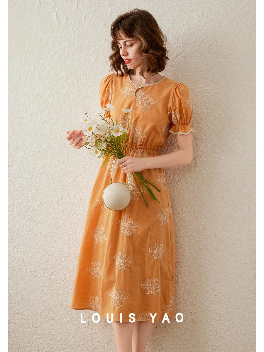 LOUIS YAO Women Dress 2024 Summer New Round Neck Short Sleeve Embroidery Retro A-LINE Fashionable Casual Long Dress for Women
LOUIS YAO Women Dress 2024 Summer New Round Neck Short Sleeve Embroidery Retro A-LINE Fashionable Casual Long Dress for Women