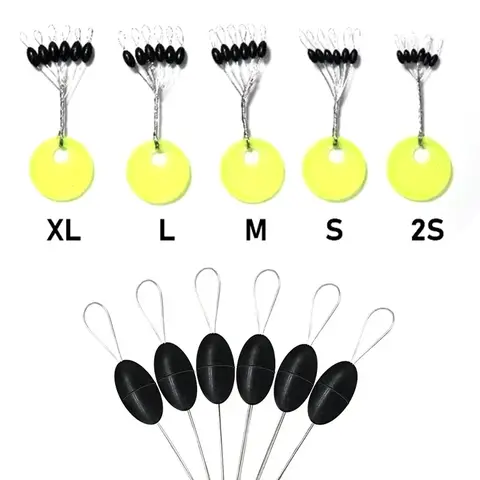 60pc 10 Group Set Rubber Space Bean Carp Fly Fish Rubber Oval Stopper Float Fishing Carp Stopper Bobber Fishing supplies рыб