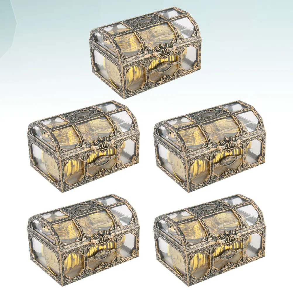 5Pcs Plastic Treasure Box for Kids Pirate Chest Miniature Jewelry Storage Case Coin Keeper Birthday Gift Pretend Play Creative
5Pcs Plastic Treasure Box for Kids Pirate Chest Miniature Jewelry Storage Case Coin Keeper Birthday Gift Pretend Play Creative