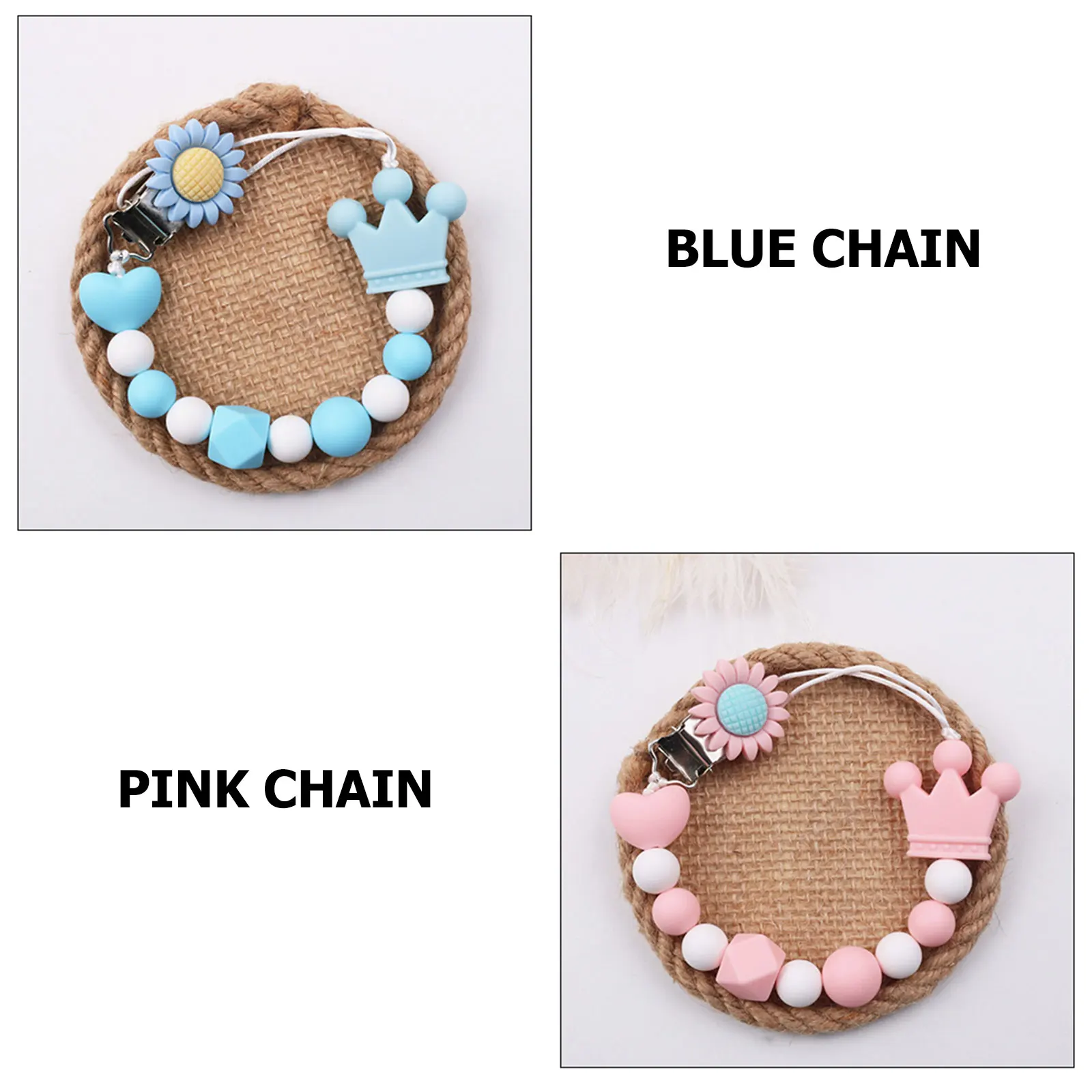 Silicone Teether Pacifier Lovely Holder Chain Molar Tool Dummy Baby Pacifier Crown Flower Safe Test
Silicone Teether Pacifier Lovely Holder Chain Molar Tool Dummy Baby Pacifier Crown Flower Safe Test