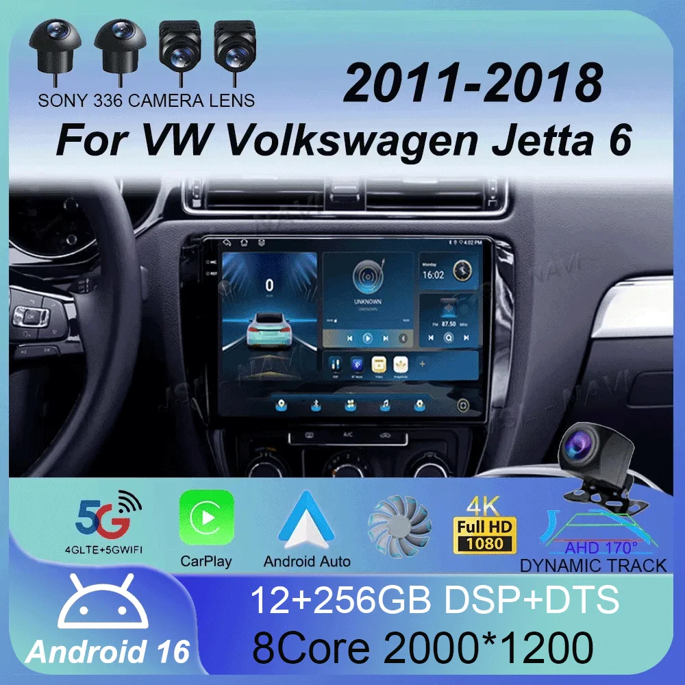 Android 16 Carplay Auto Car Radio For Volkswagen VW Sagitar Jetta 6 Bora 2011-2018 2Din Multimedia Player Stereo DVD Head Unit
Android 16 Carplay Auto Car Radio For Volkswagen VW Sagitar Jetta 6 Bora 2011-2018 2Din Multimedia Player Stereo DVD Head Unit