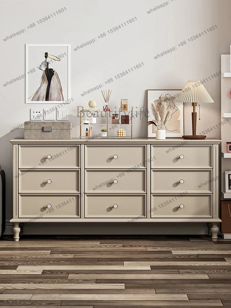 Элегантный прикроватный комод из массива дерева с девятью ящиками для спальни и гостиной в современном стиле
Элегантный прикроватный комод из массива дерева с девятью ящиками для спальни и гостиной в современном стиле