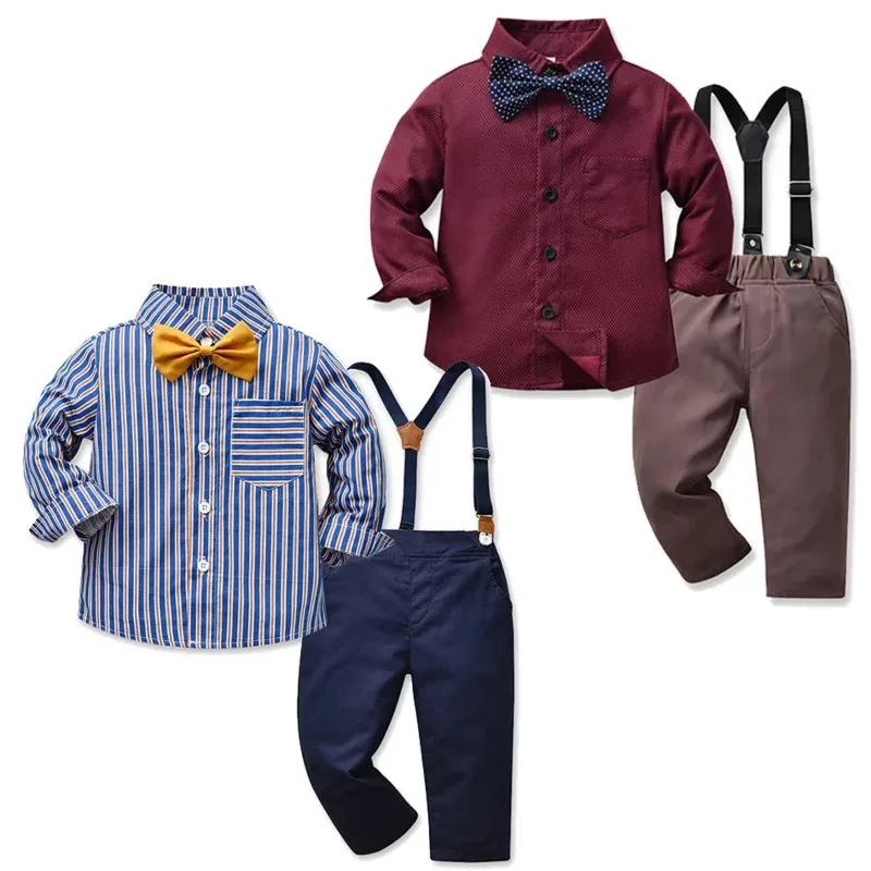 Autumn New Kids Gentleman Formal Party Suit Baby Boys Dress Tie Plaid Shirts Pants Three-piece Children's Clothes 0-7 Years
Autumn New Kids Gentleman Formal Party Suit Baby Boys Dress Tie Plaid Shirts Pants Three-piece Children's Clothes 0-7 Years