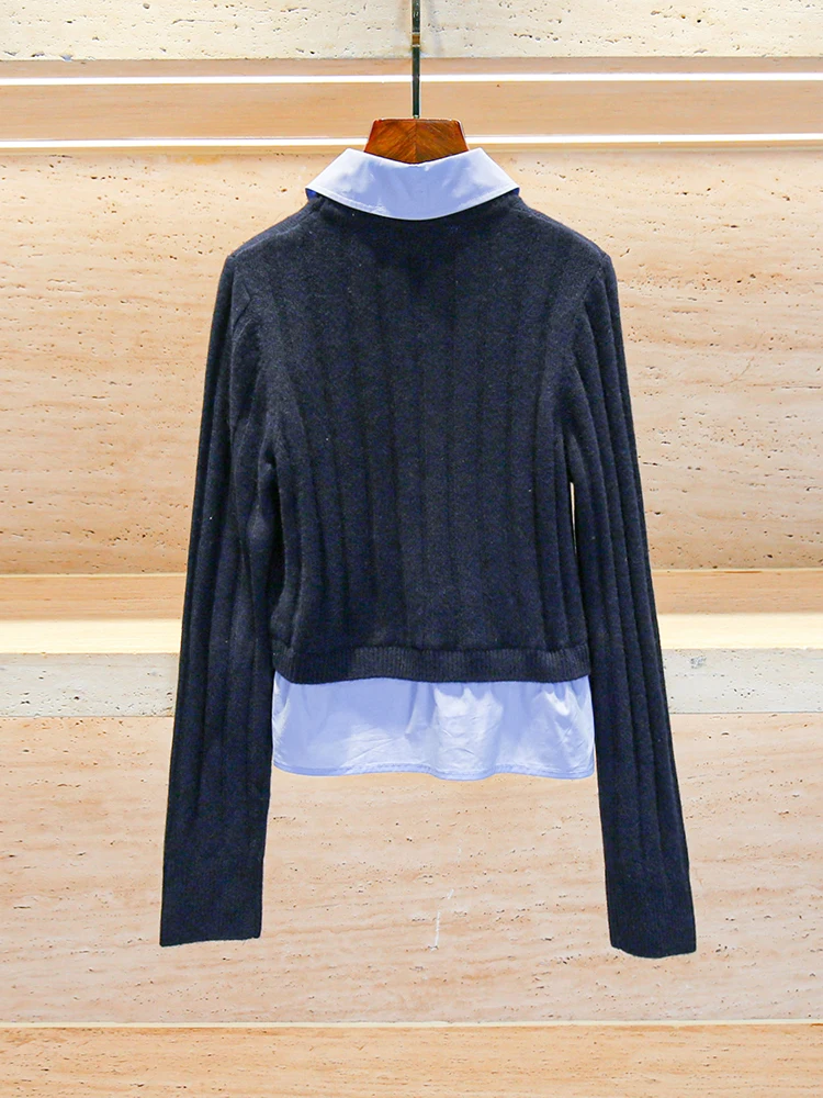 SIVOS Premium Knitted Top Fake Two-Piece College Sle Autumn Faion Women's High-End Polyester Fiber Long Sve Ne
SIVOS Premium Knitted Top Fake Two-Piece College Sle Autumn Faion Women's High-End Polyester Fiber Long Sve Ne