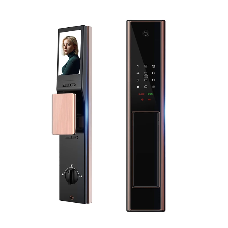 New waterproof design smart door lock Surveillance camera visible smart code lock fully automatic fingerprint lock
New waterproof design smart door lock Surveillance camera visible smart code lock fully automatic fingerprint lock
