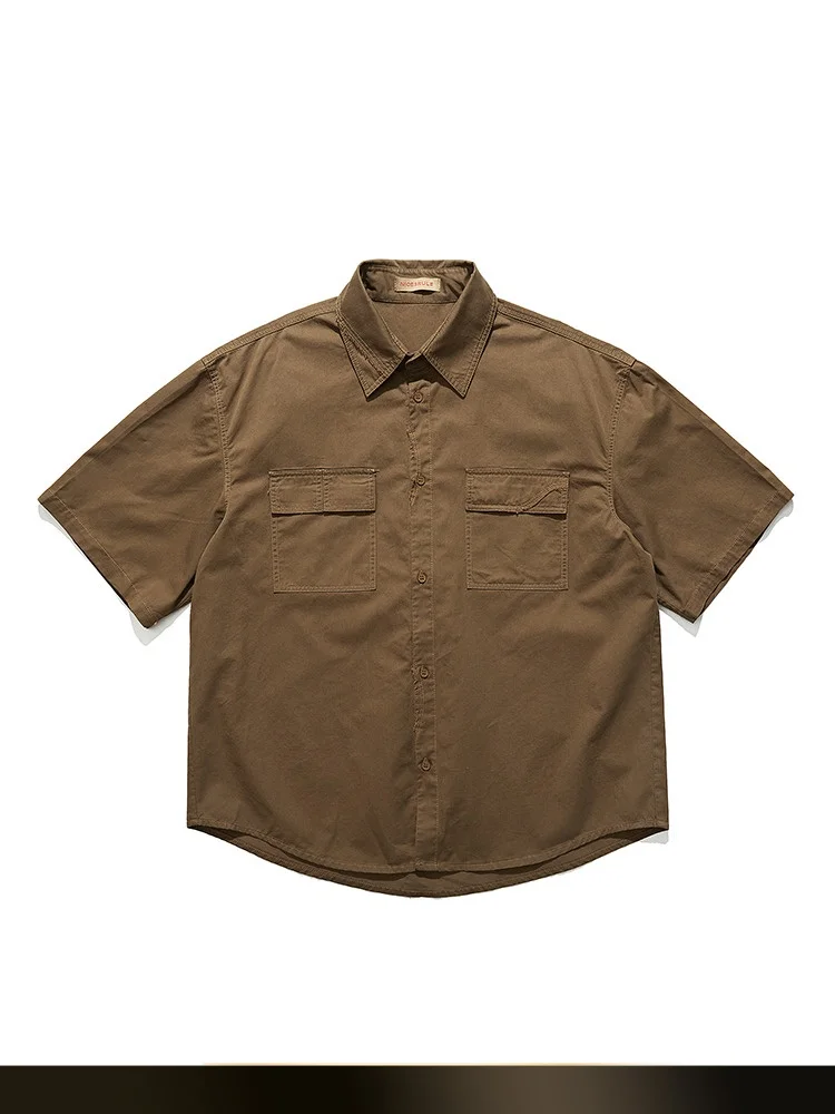 Summer New Sle Pure Cotton Loose Casual ort Sve irt Japanese Retro Workwear irt Versatile Color Youth Faion
Summer New Sle Pure Cotton Loose Casual ort Sve irt Japanese Retro Workwear irt Versatile Color Youth Faion