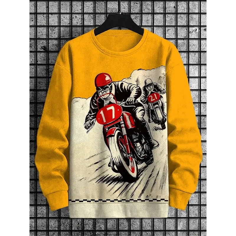 3D Printed Cool Motorcycle Sweatshirt For Men Colorful Pattern Hoodie Spring Autumn Street Long Sleeved O-Neck Loose Pullovers
3D Printed Cool Motorcycle Sweatshirt For Men Colorful Pattern Hoodie Spring Autumn Street Long Sleeved O-Neck Loose Pullovers