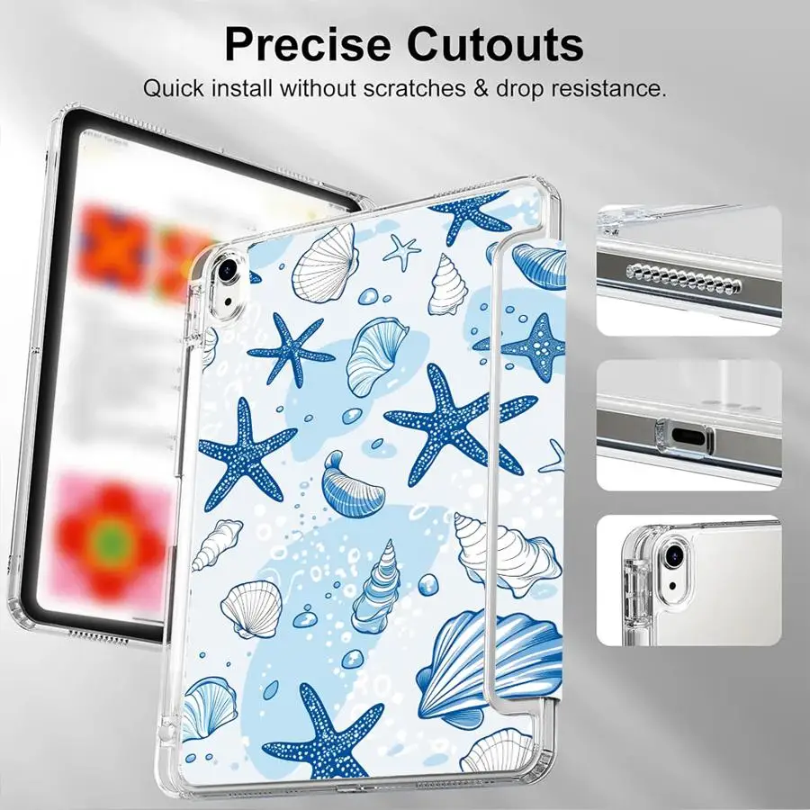 Seashell Pattern Holder Cover Tablet Case For iPad Air 4 5 M3 M2 M4 11inch Mini 6 7 11th 10th 9th 8th 7th 12.9inch Pro 2025
Seashell Pattern Holder Cover Tablet Case For iPad Air 4 5 M3 M2 M4 11inch Mini 6 7 11th 10th 9th 8th 7th 12.9inch Pro 2025