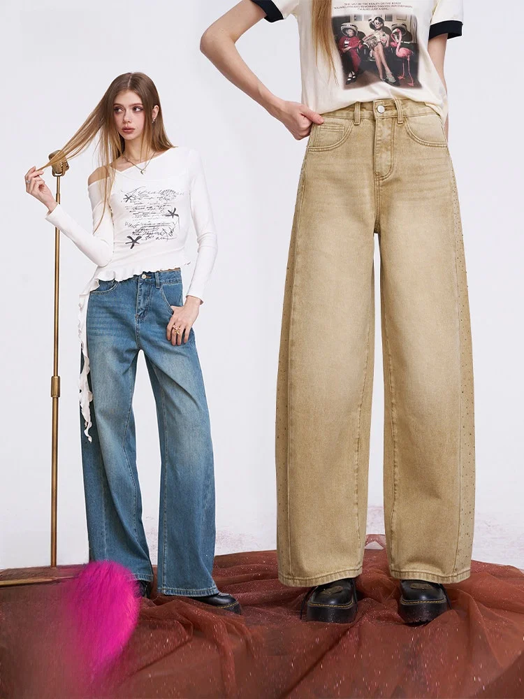 Waed Loose Casual Jeans Women's Early Spring Straight Leg Wide Leg Pants Comfortable Fit l Waist Zipper Closure
Waed Loose Casual Jeans Women's Early Spring Straight Leg Wide Leg Pants Comfortable Fit l Waist Zipper Closure