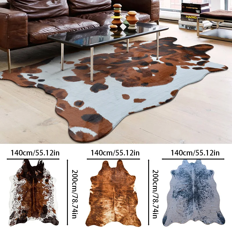 140x200cm Imitation Animals Skin Area Rugs Soft Faux Fur Leather Cow Carpet for Bedroom House Decoration Christmas Decor
140x200cm Imitation Animals Skin Area Rugs Soft Faux Fur Leather Cow Carpet for Bedroom House Decoration Christmas Decor