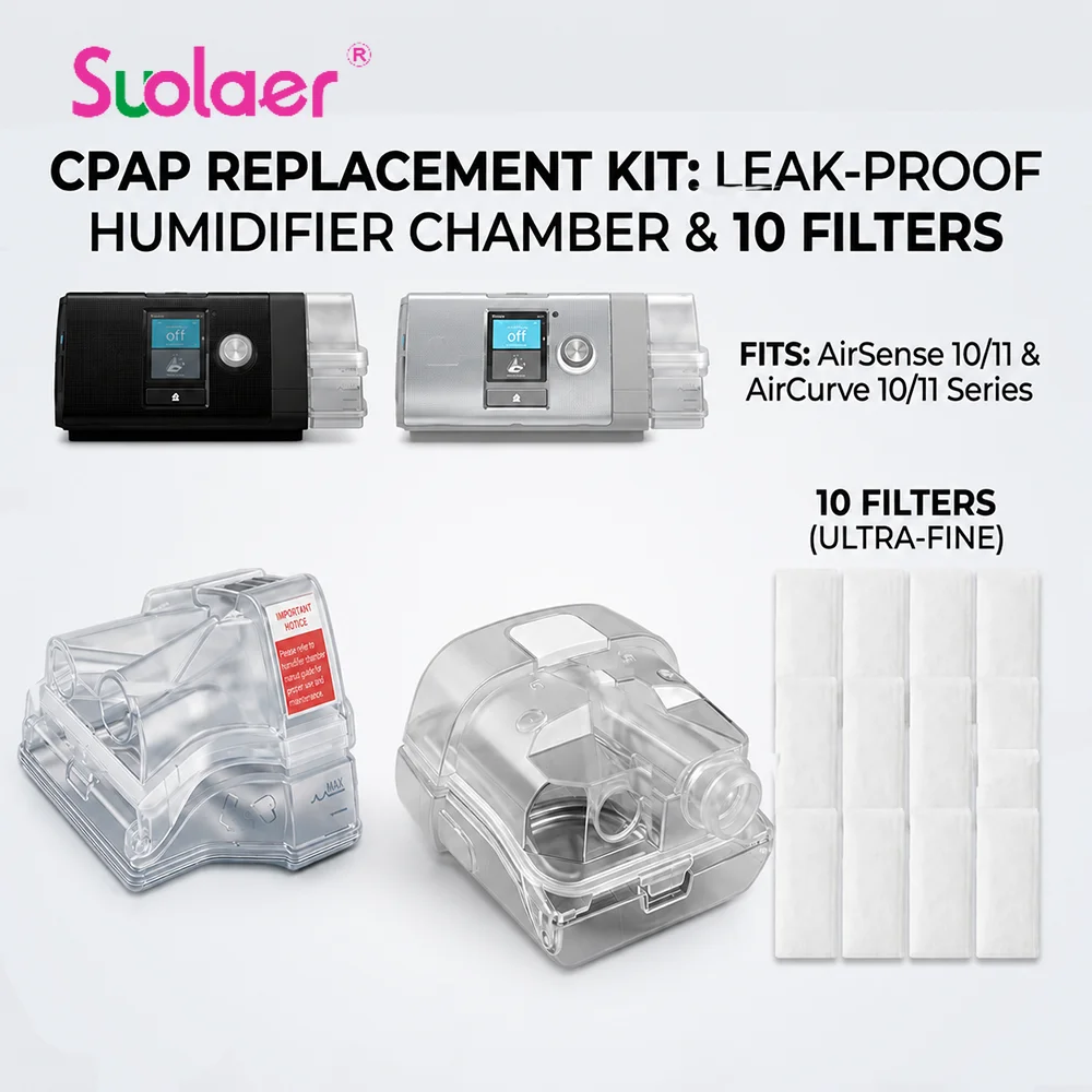 CPAP Replacement Humidifier Water Chamber Tub with 10 Filters for AirSense 10/11 & for AirCurve 10/11 CPAP Supplies for S10/11
CPAP Replacement Humidifier Water Chamber Tub with 10 Filters for AirSense 10/11 & for AirCurve 10/11 CPAP Supplies for S10/11