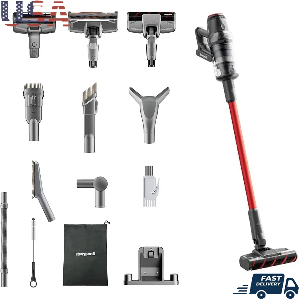VC14 Cordless Vacuum Cleaner Lightweight Handheld Stick Powerful Suction 10 Tools High-Capacity Battery LED Lights Pet Hair
VC14 Cordless Vacuum Cleaner Lightweight Handheld Stick Powerful Suction 10 Tools High-Capacity Battery LED Lights Pet Hair