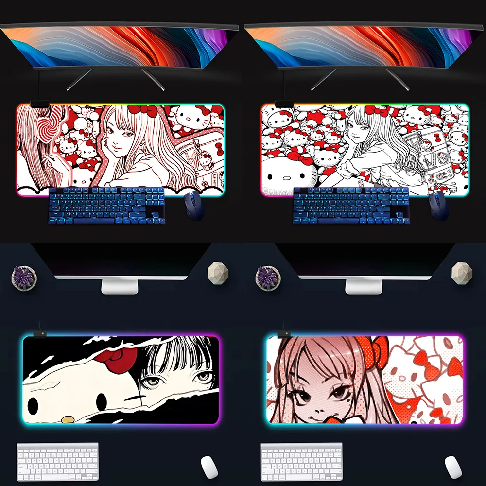 Tomie Kawakamis Hellos Kittys RGB ПК геймерская клавиатура коврик для мыши коврик для мыши светодиодный светящийся коврик для мыши резиновый игровой компьютерный коврик для мыши
Tomie Kawakamis Hellos Kittys RGB ПК геймерская клавиатура коврик для мыши коврик для мыши светодиодный светящийся коврик для мыши резиновый игровой компьютерный коврик для мыши