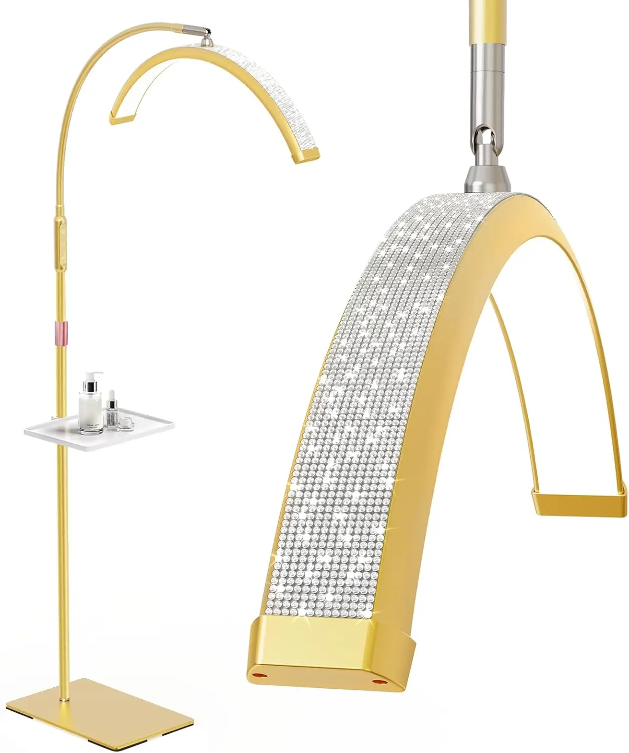 23-Inch Bling Diamond Half Moon Light for Eyelash, Nail, Tattoo Art & Skincare with Adjustable Colors & Tool Tray
23-Inch Bling Diamond Half Moon Light for Eyelash, Nail, Tattoo Art & Skincare with Adjustable Colors & Tool Tray