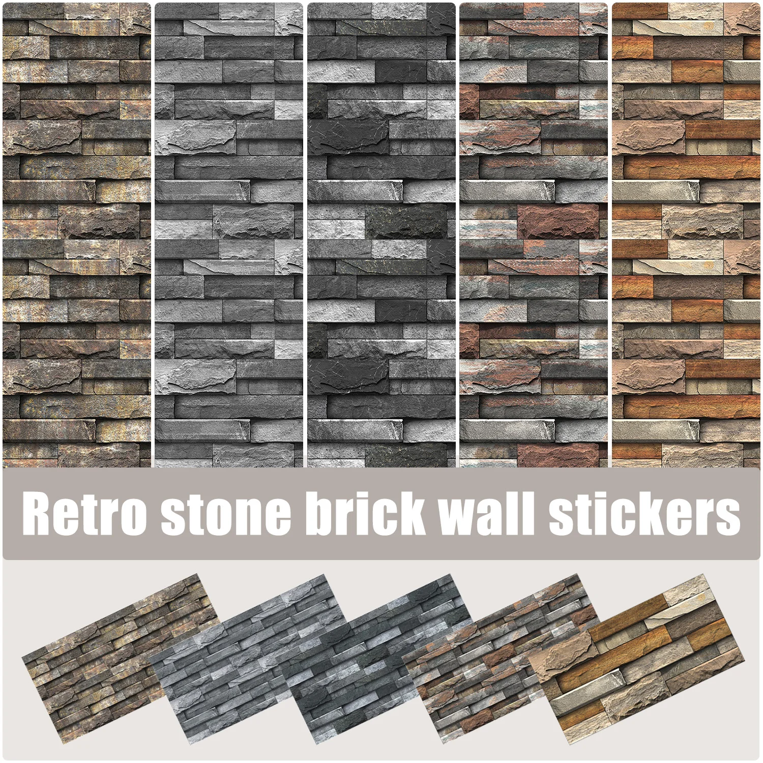 Retro Stone Brick Wall Stickers, 30x15cm Peel & Stick Waterproof Decals for Kitchen, Living Room, Bathroom Rustic Home Decor
Retro Stone Brick Wall Stickers, 30x15cm Peel & Stick Waterproof Decals for Kitchen, Living Room, Bathroom Rustic Home Decor