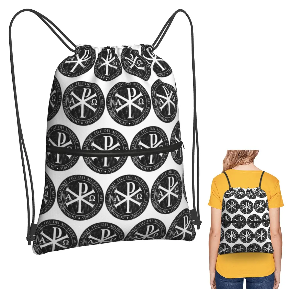 Chirho, Chi Rho, Christogram, Jesus Backpacks Casual Drawstring Bundle Pocket Sports Bag Book Bags for Man Woman Students
Chirho, Chi Rho, Christogram, Jesus Backpacks Casual Drawstring Bundle Pocket Sports Bag Book Bags for Man Woman Students