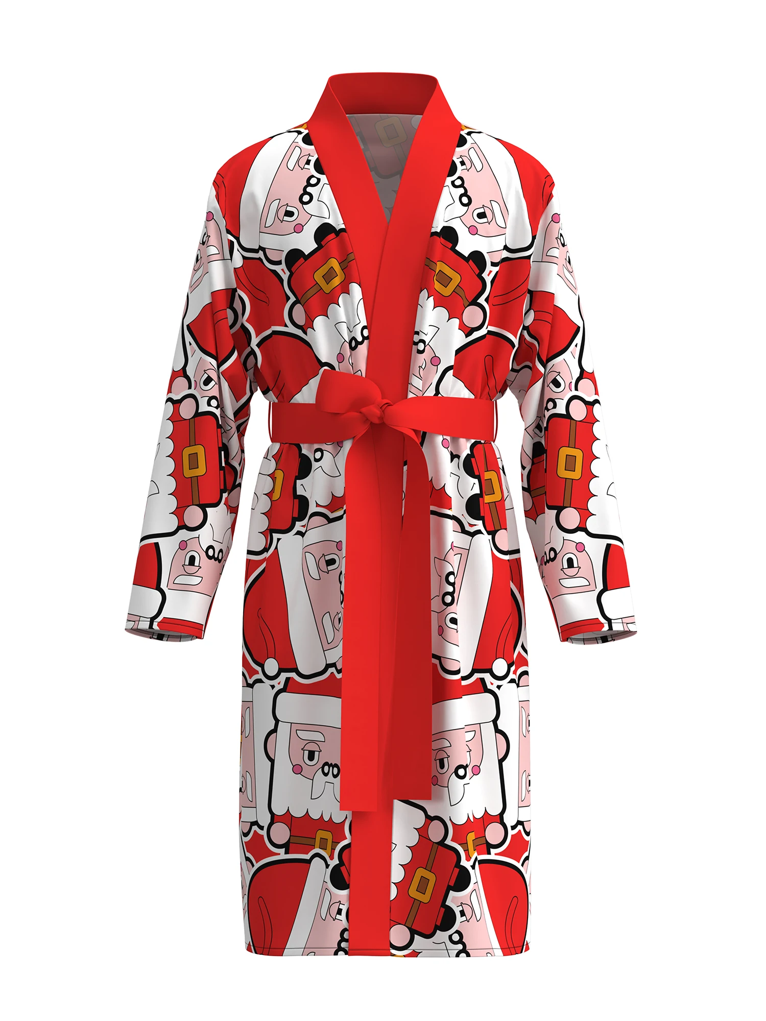 Pajamas men's skin-friendly bathrobe 3D printed Santa Claus home casual quick-drying spring and autumn thin style with belt
Pajamas men's skin-friendly bathrobe 3D printed Santa Claus home casual quick-drying spring and autumn thin style with belt