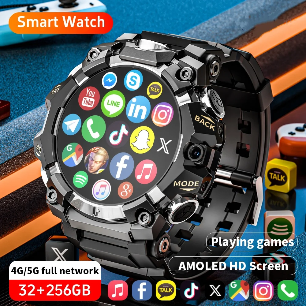 4G/5G Full Netcom Smartwatch Android Smart Watch With 800W Dual Camera GPS WIFI NFC Google Play Store Sim Card Slot 256GB Rom
4G/5G Full Netcom Smartwatch Android Smart Watch With 800W Dual Camera GPS WIFI NFC Google Play Store Sim Card Slot 256GB Rom