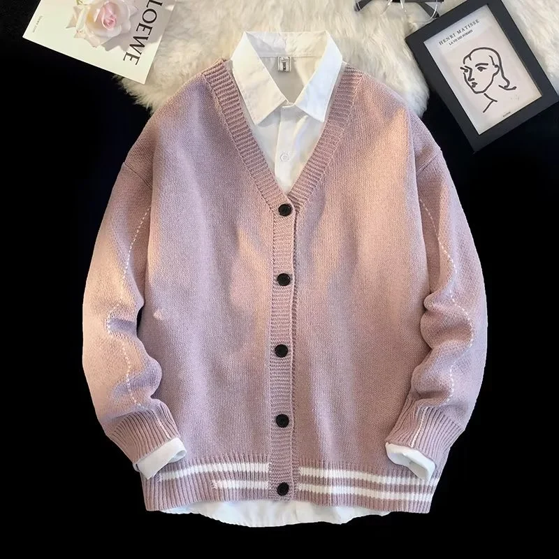 Men's Harajuku Style V-Neck Knit Cardigan Long Sleeve Loose Lazy Japanese Fashion Trendy Casual Outerwear
Men's Harajuku Style V-Neck Knit Cardigan Long Sleeve Loose Lazy Japanese Fashion Trendy Casual Outerwear