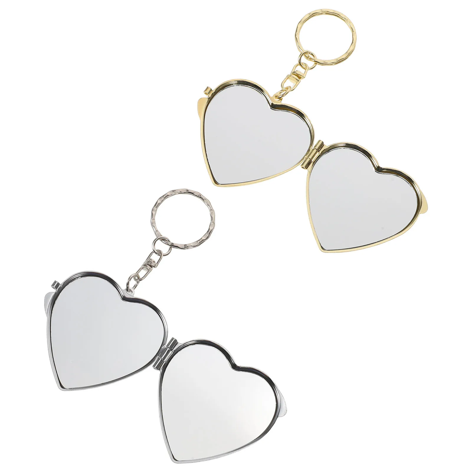 2Pcs Heart Shaped Double Sided Foldable Mirror Keychain Metal Portable Makeup Travel Vanity Mirror for Women Metal Pendant
2Pcs Heart Shaped Double Sided Foldable Mirror Keychain Metal Portable Makeup Travel Vanity Mirror for Women Metal Pendant