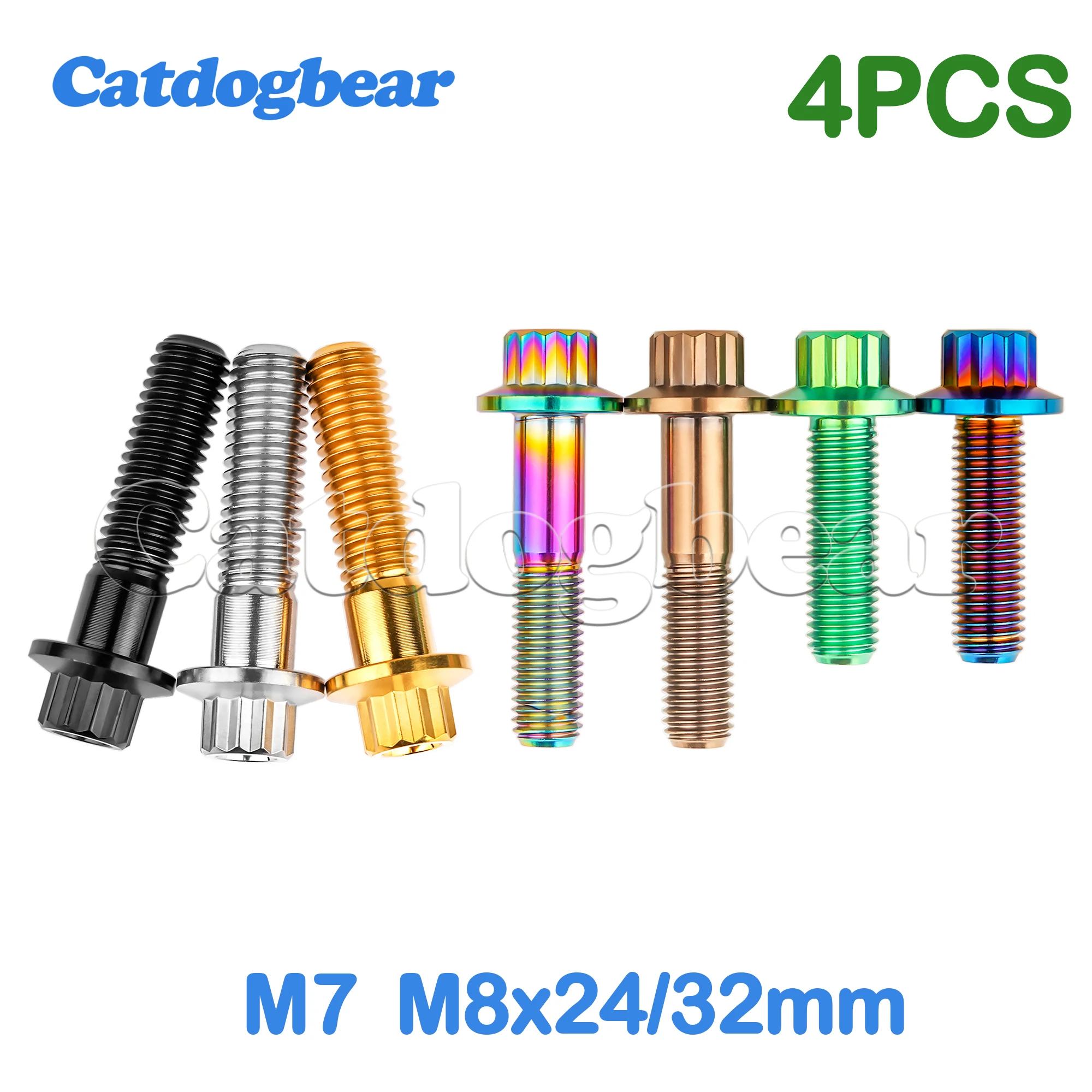 Титановый болт Catdogbear M7x24/32 мм M8x32 мм, фланец, 12-точечный винт для разделенного обода колеса автомобиля
Титановый болт Catdogbear M7x24/32 мм M8x32 мм, фланец, 12-точечный винт для разделенного обода колеса автомобиля