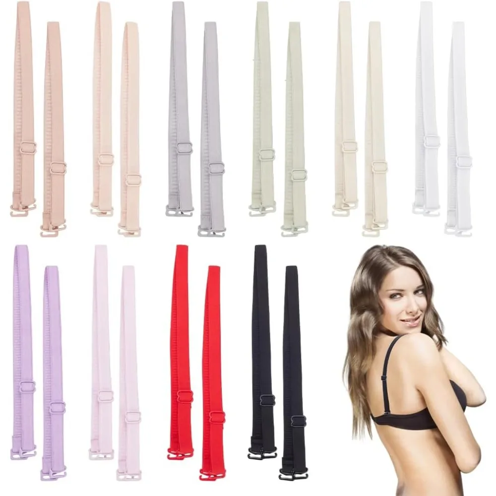 10 Colors Polyester Non-slip Bra Straps Elastic Adjustable Bra Strap Holder with Hooks Mixed Color 40x1x0.3cm 2pairs/color
10 Colors Polyester Non-slip Bra Straps Elastic Adjustable Bra Strap Holder with Hooks Mixed Color 40x1x0.3cm 2pairs/color