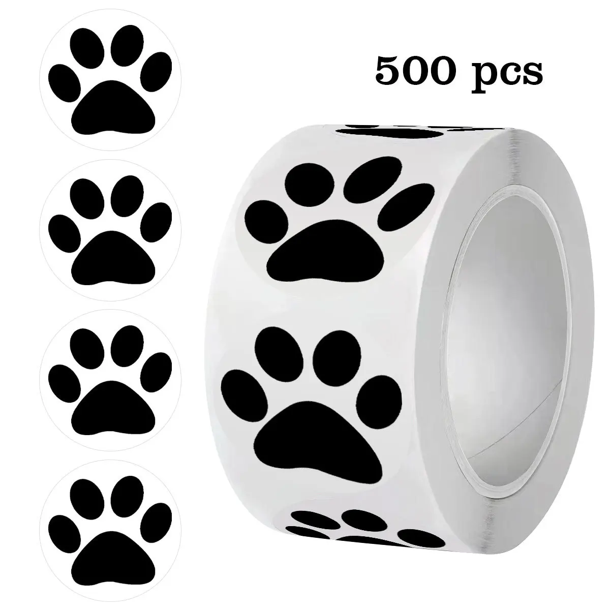 JCAC 500pcs/roll 2.5cm (1 Inch) Transparent Cute Dog & Cat Paw Print DIY Decoration Stickers Roll
JCAC 500pcs/roll 2.5cm (1 Inch) Transparent Cute Dog & Cat Paw Print DIY Decoration Stickers Roll