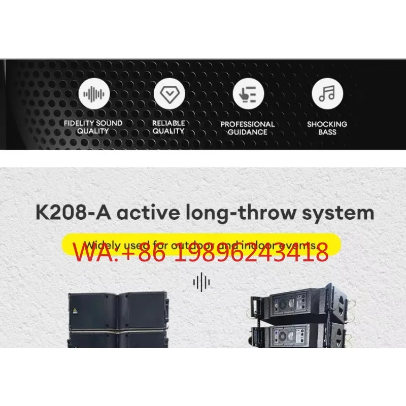 K208-A 8 Inch K208-A Line Array Sound System Speaker 2000W Output Power 8Ohm Impedance