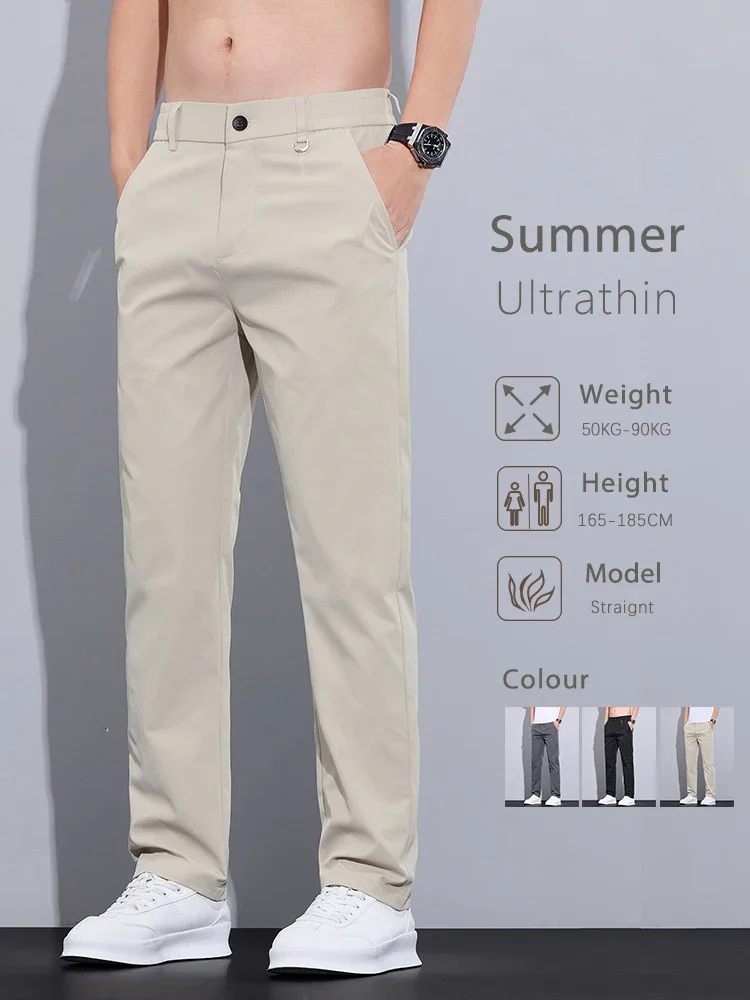 Pop Business Men's Thin Casual Pants Business Solid Color Casual Straight Fit Breathable Male Classic Ultra-thin Trousers
Pop Business Men's Thin Casual Pants Business Solid Color Casual Straight Fit Breathable Male Classic Ultra-thin Trousers